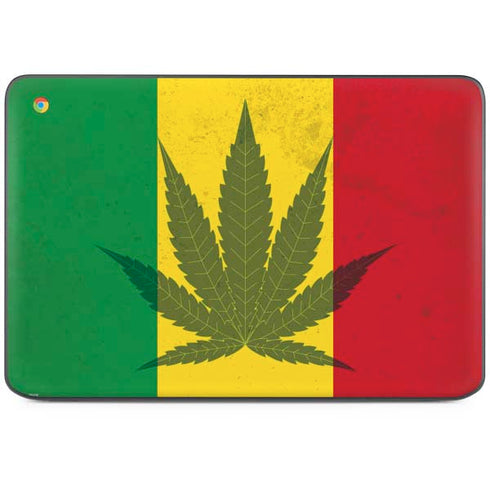 Marijuana Rasta Flag HP Chromebook Skin