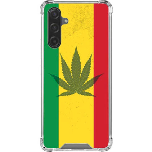 Marijuana Rasta Flag Galaxy A17 Clear Case