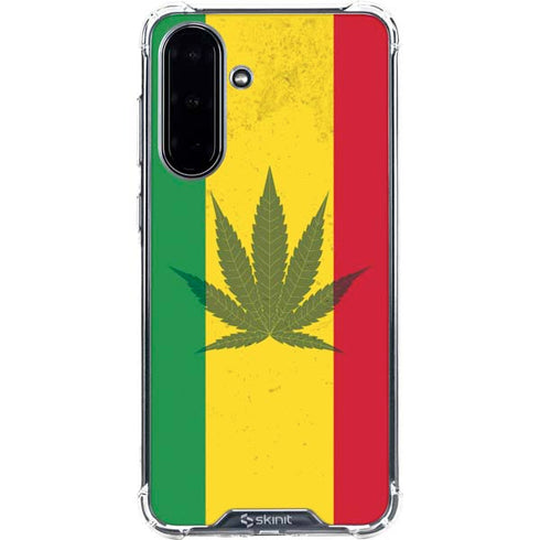 Marijuana Rasta Flag Galaxy A36 5G Clear Case