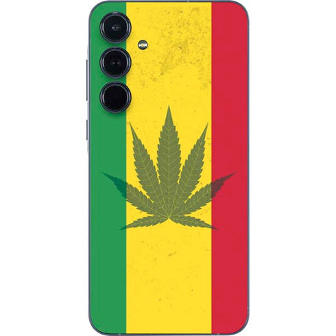 Marijuana Rasta Flag Galaxy A55 5G Skin