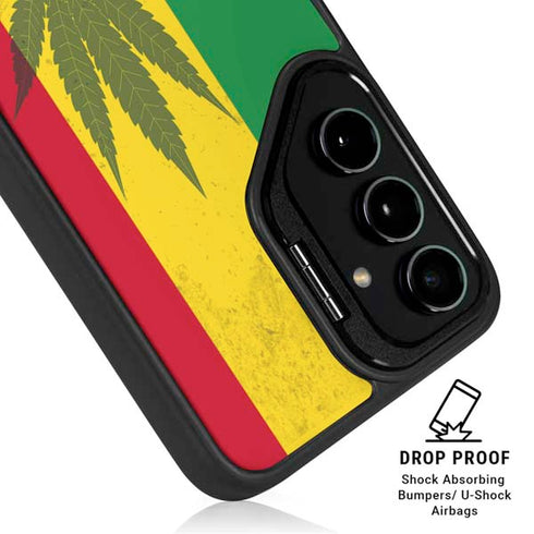 Marijuana Rasta Flag Galaxy S24 Kickstand Case