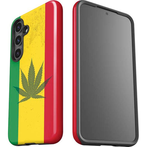 Marijuana Rasta Flag Galaxy S25 Plus Impact Case