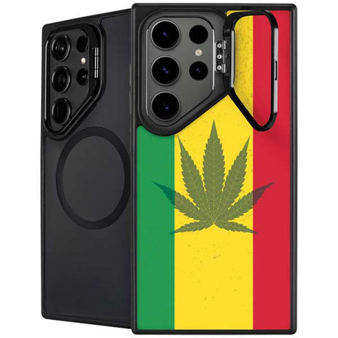 Marijuana Rasta Flag Galaxy S24 Ultra Kickstand Case
