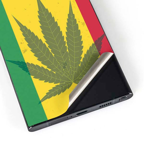 Marijuana Rasta Flag Galaxy S25 Ultra Skin