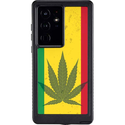 Marijuana Rasta Flag Galaxy S24 Ultra Waterproof Case