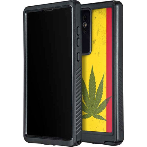 Marijuana Rasta Flag Galaxy S24 Ultra Waterproof Case