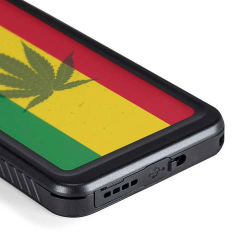Marijuana Rasta Flag Galaxy S24 Waterproof Case
