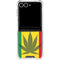 Marijuana Rasta Flag Galaxy Z Flip7 Clear Case