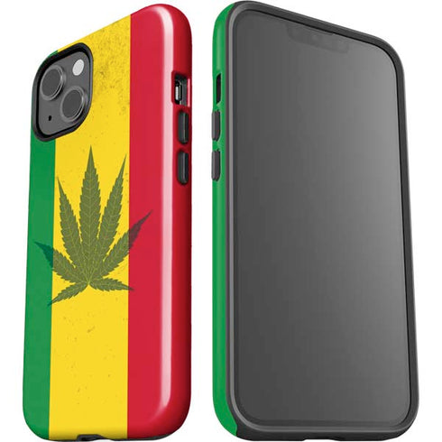 Marijuana Rasta Flag iPhone 15 Impact Case