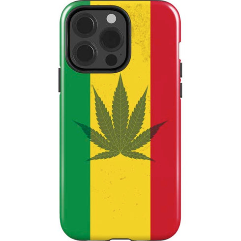 Marijuana Rasta Flag iPhone 15 Pro Impact Case