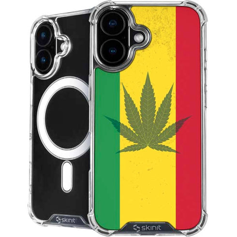 Marijuana Rasta Flag iPhone 16 Plus MagSafe Case