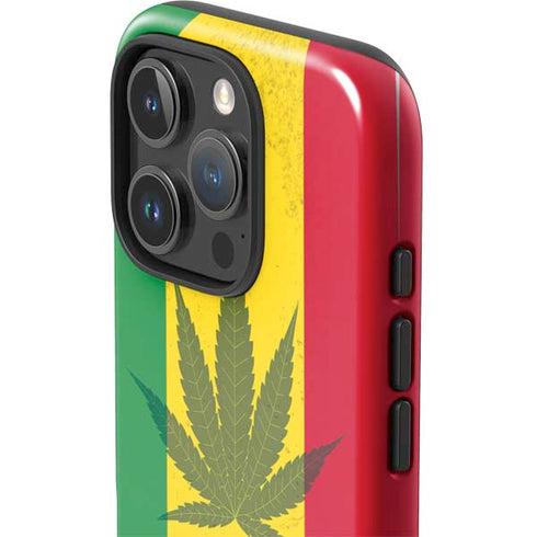Marijuana Rasta Flag iPhone 16 Pro Max Impact Case