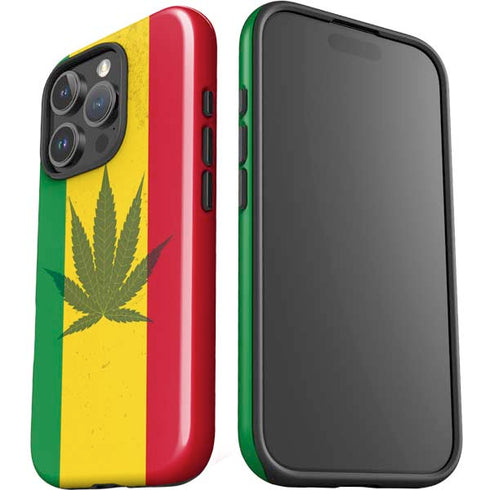 Marijuana Rasta Flag iPhone 16 Pro Max Impact Case