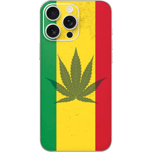 Marijuana Rasta Flag iPhone 16 Pro Max Skin