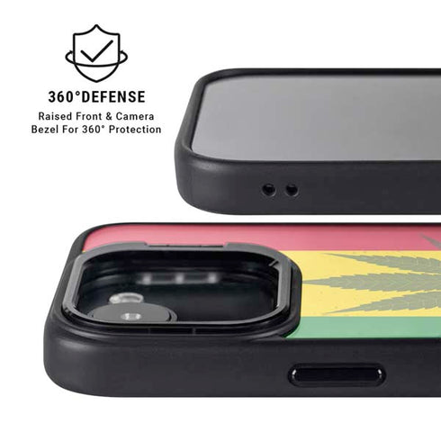 Marijuana Rasta Flag iPhone 16e Kickstand Case