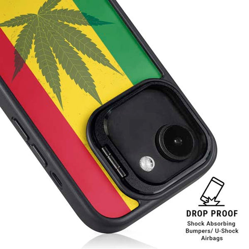 Marijuana Rasta Flag iPhone 16e Kickstand Case