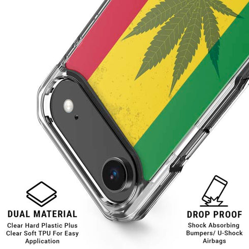 Marijuana Rasta Flag iPhone 17 Air Clear Case