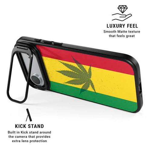 Marijuana Rasta Flag iPhone 17 Air Kickstand Case