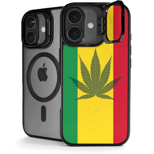 Marijuana Rasta Flag iPhone 17 Kickstand Case