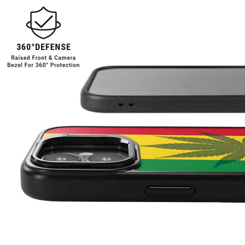 Marijuana Rasta Flag iPhone 17 Kickstand Case