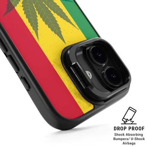 Marijuana Rasta Flag iPhone 17 Kickstand Case