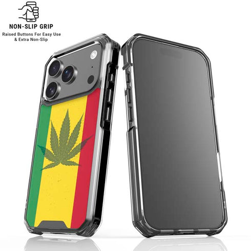 Marijuana Rasta Flag iPhone 17 Pro Clear Case