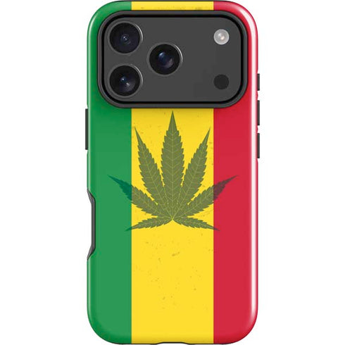 Marijuana Rasta Flag iPhone 17 Pro Impact Case