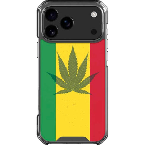 Marijuana Rasta Flag iPhone 17 Pro Max Clear Case