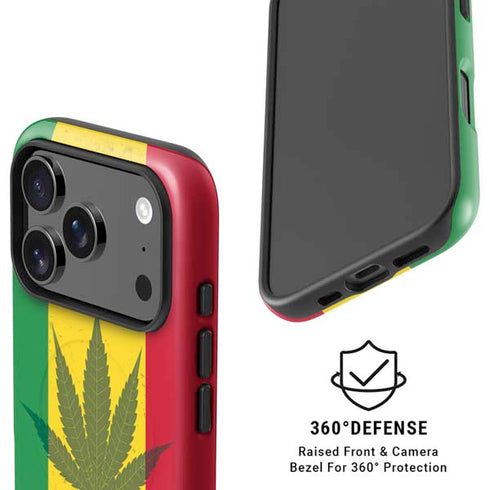 Marijuana Rasta Flag iPhone 17 Pro Max Magsafe Impact Case