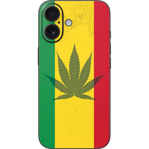 Marijuana Rasta Flag iPhone 17 Skin