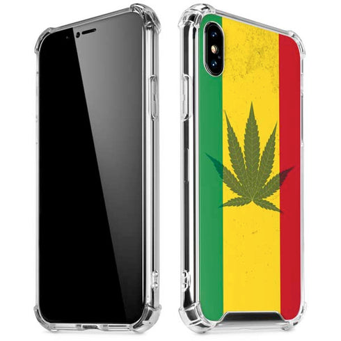Marijuana Rasta Flag iPhone X/XS Clear Case