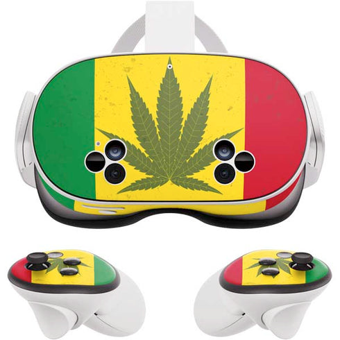Marijuana Rasta Flag Meta Quest 3S Skin