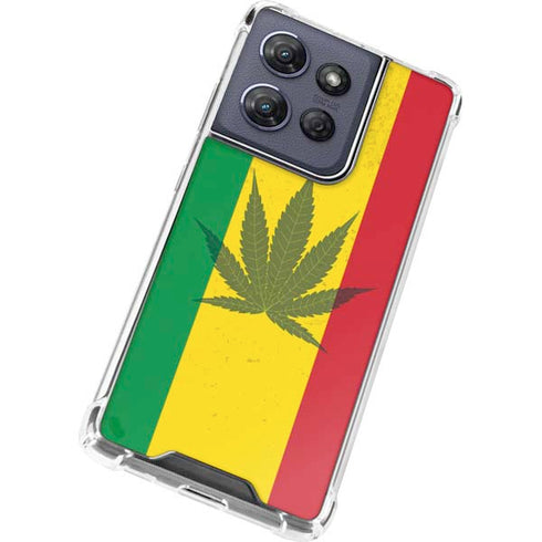 Marijuana Rasta Flag Moto G 5G (2025) Clear Case