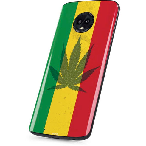 Marijuana Rasta Flag Moto G6 Skin