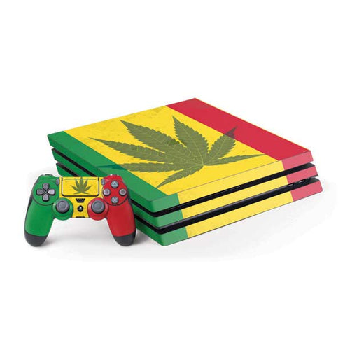 Marijuana Rasta Flag PlayStation PS4 Skins