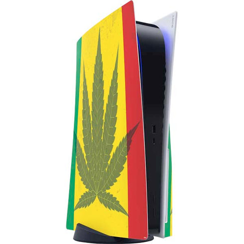 Marijuana Rasta Flag PlayStation PS5 Skins