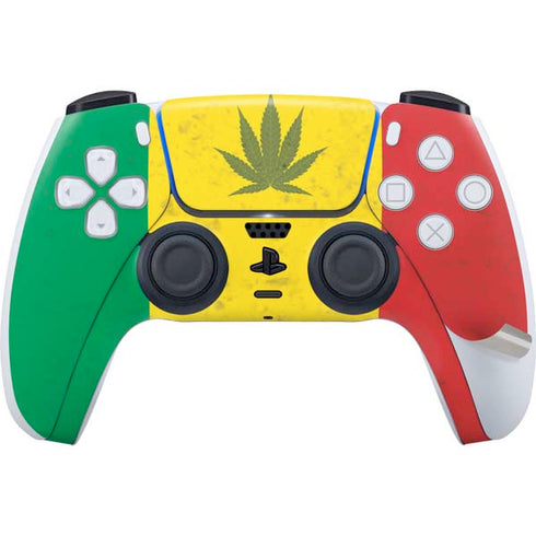 Marijuana Rasta Flag PS5 Pro Disk Bundle Skin