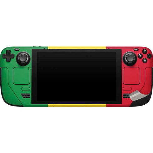 Marijuana Rasta Flag Steam Deck Handheld Gaming Computer Skin
