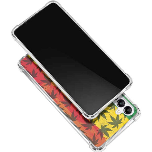 Marijuana Rasta Pattern Gabb Phone 4 Clear Case