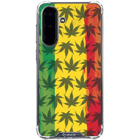 Marijuana Rasta Pattern Galaxy A36 5G Clear Case