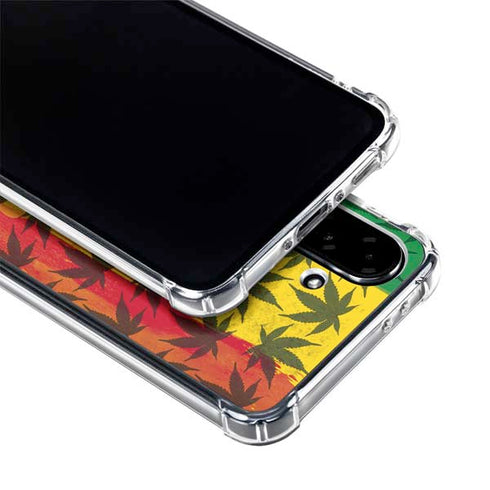 Marijuana Rasta Pattern Galaxy A36 5G Clear Case