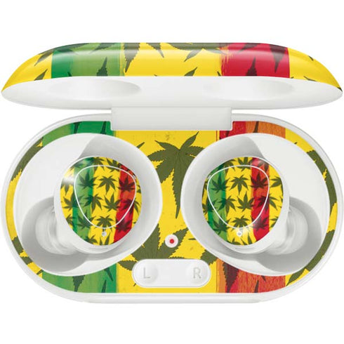 Marijuana Rasta Pattern Galaxy Buds Plus Skin