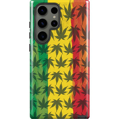 Marijuana Rasta Pattern Galaxy S23 Ultra Pro Case