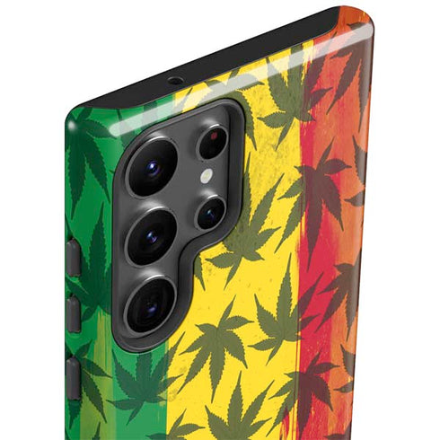 Marijuana Rasta Pattern Galaxy S23 Ultra Pro Case
