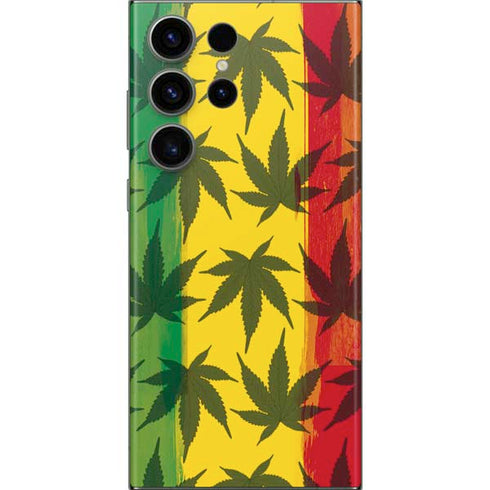 Marijuana Rasta Pattern Galaxy Skins