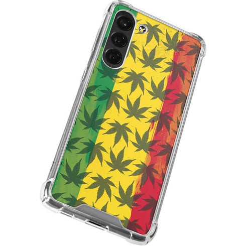 Marijuana Rasta Pattern Galaxy S24 FE Clear Case