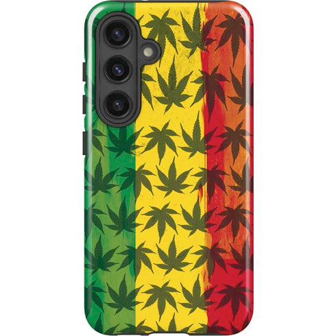 Marijuana Rasta Pattern Galaxy S25 Impact Case