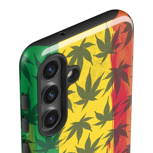 Marijuana Rasta Pattern Galaxy S25 Impact Case