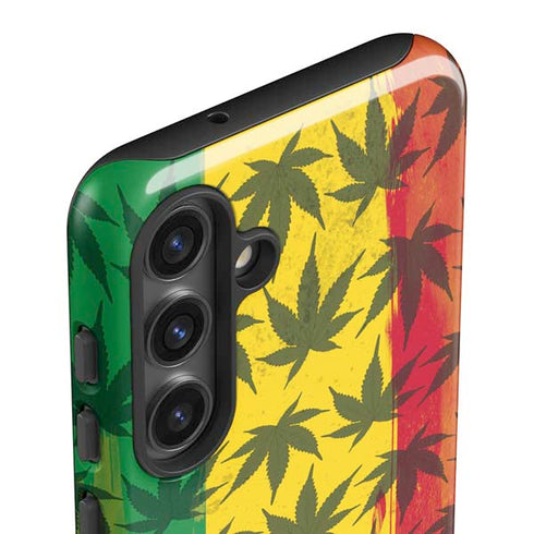 Marijuana Rasta Pattern Galaxy S25 Plus Impact Case