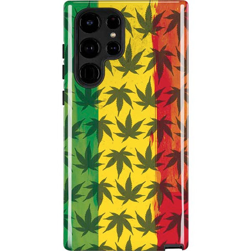 Marijuana Rasta Pattern Galaxy S25 Ultra Impact Case